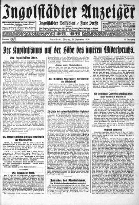 Ingolstädter Anzeiger Dienstag 30. September 1930