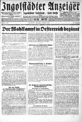 Ingolstädter Anzeiger Dienstag 7. Oktober 1930