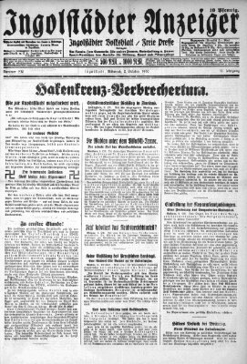 Ingolstädter Anzeiger Mittwoch 8. Oktober 1930