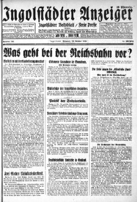 Ingolstädter Anzeiger Mittwoch 29. Oktober 1930