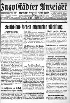 Ingolstädter Anzeiger Freitag 31. Oktober 1930