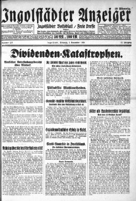 Ingolstädter Anzeiger Mittwoch 5. November 1930