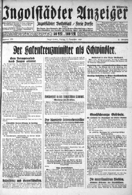 Ingolstädter Anzeiger Freitag 7. November 1930