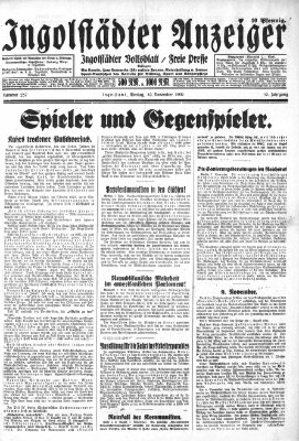 Ingolstädter Anzeiger Montag 10. November 1930