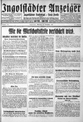 Ingolstädter Anzeiger Mittwoch 26. November 1930