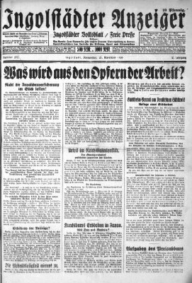 Ingolstädter Anzeiger Donnerstag 27. November 1930
