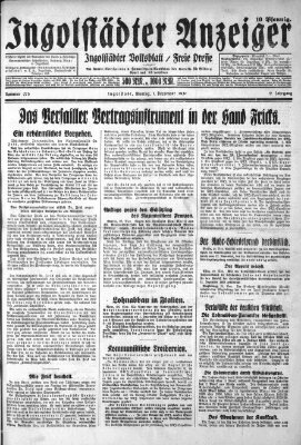 Ingolstädter Anzeiger Montag 1. Dezember 1930