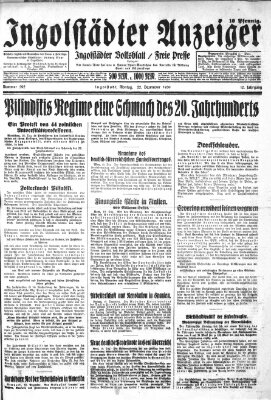 Ingolstädter Anzeiger Montag 22. Dezember 1930