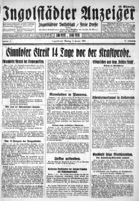 Ingolstädter Anzeiger Montag 5. Januar 1931