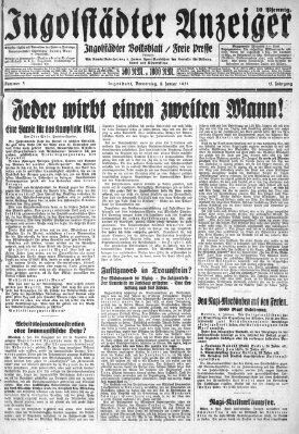 Ingolstädter Anzeiger Donnerstag 8. Januar 1931