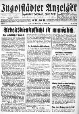 Ingolstädter Anzeiger Donnerstag 15. Januar 1931