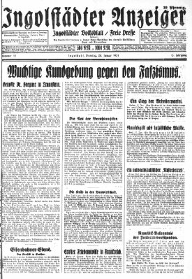 Ingolstädter Anzeiger Dienstag 20. Januar 1931