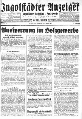 Ingolstädter Anzeiger Donnerstag 22. Januar 1931