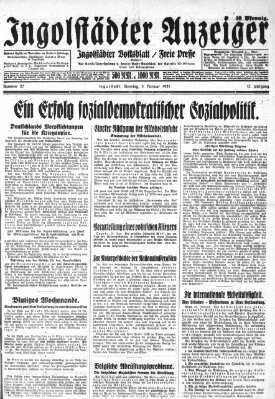 Ingolstädter Anzeiger Dienstag 3. Februar 1931