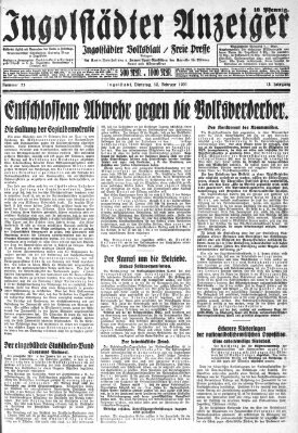 Ingolstädter Anzeiger Dienstag 10. Februar 1931