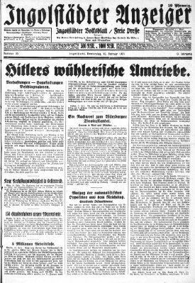 Ingolstädter Anzeiger Donnerstag 12. Februar 1931