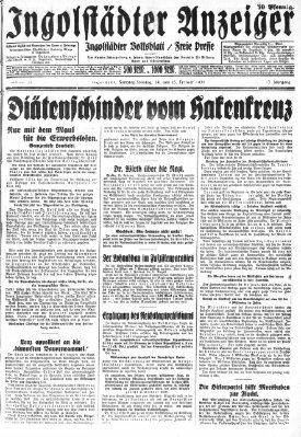 Ingolstädter Anzeiger Samstag 14. Februar 1931