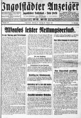 Ingolstädter Anzeiger Sonntag 22. Februar 1931