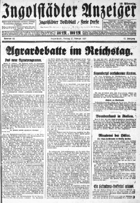 Ingolstädter Anzeiger Freitag 27. Februar 1931