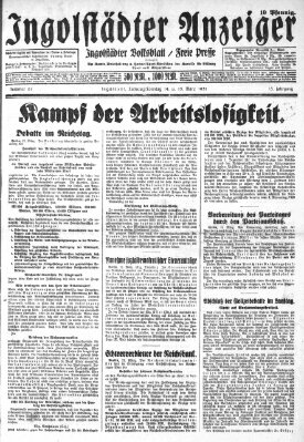 Ingolstädter Anzeiger Sonntag 15. März 1931