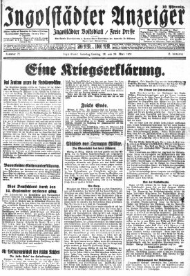 Ingolstädter Anzeiger Samstag 28. März 1931