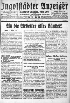 Ingolstädter Anzeiger Montag 20. April 1931