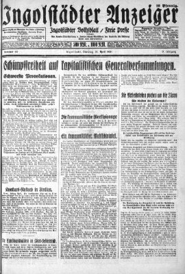 Ingolstädter Anzeiger Dienstag 21. April 1931