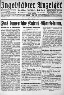 Ingolstädter Anzeiger Sonntag 26. April 1931