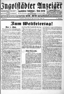 Ingolstädter Anzeiger Freitag 1. Mai 1931