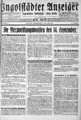 Ingolstädter Anzeiger Sonntag 3. Mai 1931