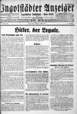Ingolstädter Anzeiger Monday 11. May 1931
