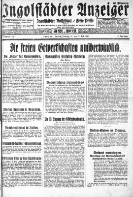 Ingolstädter Anzeiger Samstag 16. Mai 1931