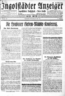 Ingolstädter Anzeiger Donnerstag 23. Juli 1931