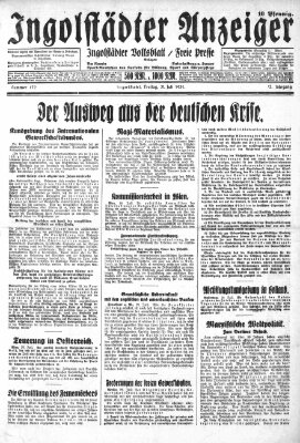 Ingolstädter Anzeiger Freitag 31. Juli 1931