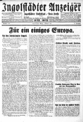 Ingolstädter Anzeiger Montag 3. August 1931