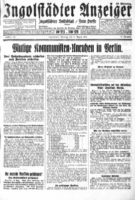 Ingolstädter Anzeiger Dienstag 11. August 1931