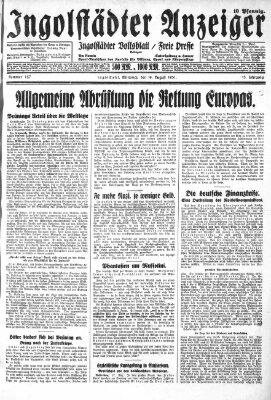 Ingolstädter Anzeiger Mittwoch 19. August 1931