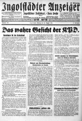 Ingolstädter Anzeiger Montag 24. August 1931