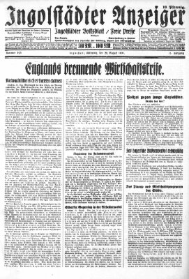 Ingolstädter Anzeiger Mittwoch 26. August 1931