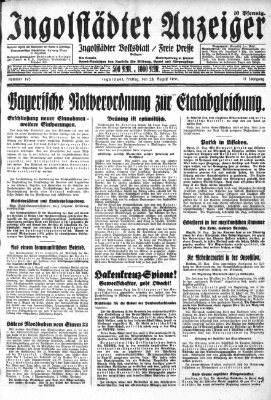 Ingolstädter Anzeiger Freitag 28. August 1931