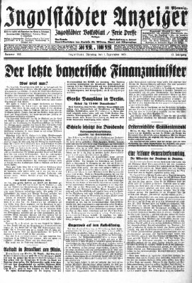 Ingolstädter Anzeiger Dienstag 1. September 1931