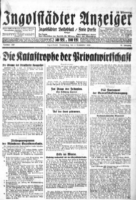 Ingolstädter Anzeiger Donnerstag 3. September 1931