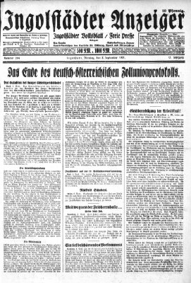 Ingolstädter Anzeiger Dienstag 8. September 1931