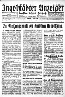 Ingolstädter Anzeiger Freitag 11. September 1931