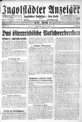 Ingolstädter Anzeiger Donnerstag 17. September 1931