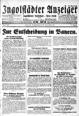 Ingolstädter Anzeiger Samstag 10. Oktober 1931