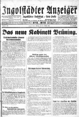 Ingolstädter Anzeiger Montag 12. Oktober 1931