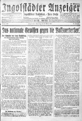 Ingolstädter Anzeiger Donnerstag 15. Oktober 1931