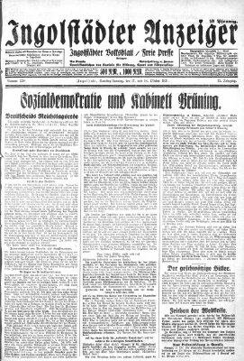Ingolstädter Anzeiger Samstag 17. Oktober 1931