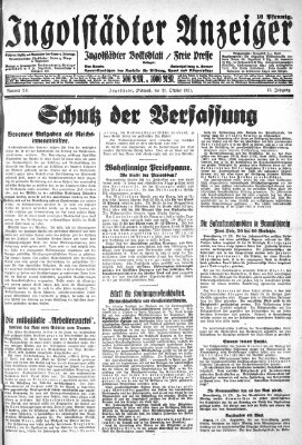 Ingolstädter Anzeiger Mittwoch 21. Oktober 1931